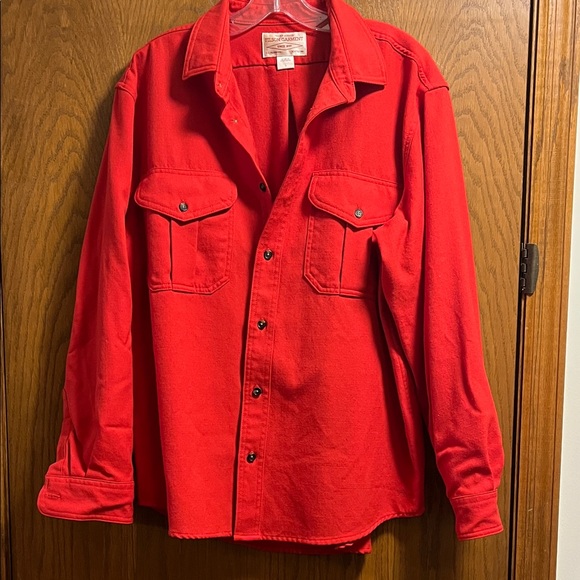 Other - Filson Heavy Wool Shirt Jacket Red 100% Wool Cruiser Overshirt Men’s Large